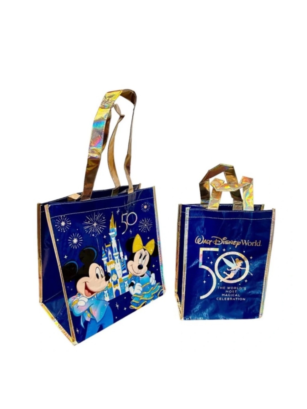 Disney 50th Anniversary Reusable Tote Bag Set NEW